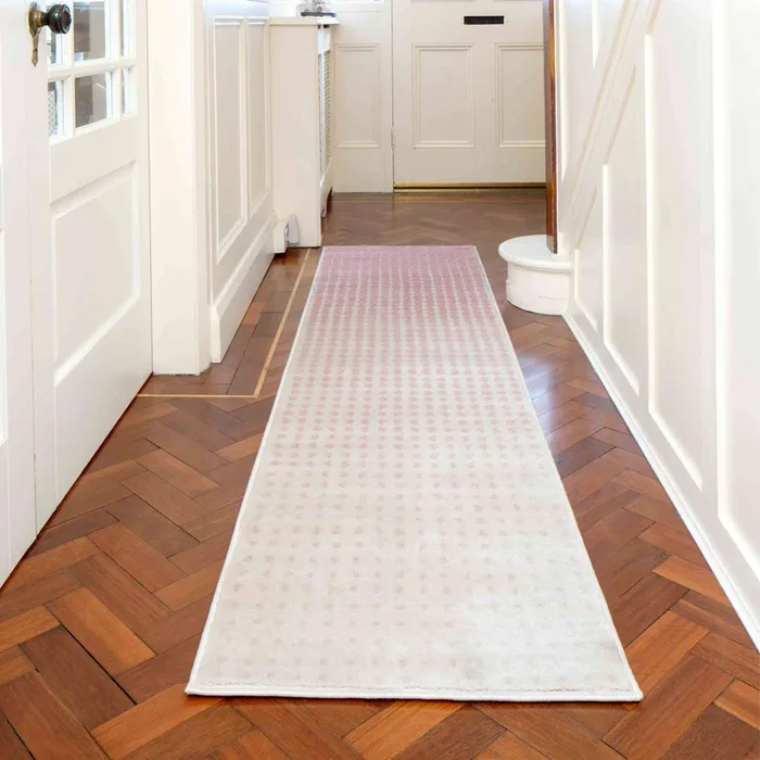 Modern Blush Spotted Ombre Effect Runner Rug – Dottie