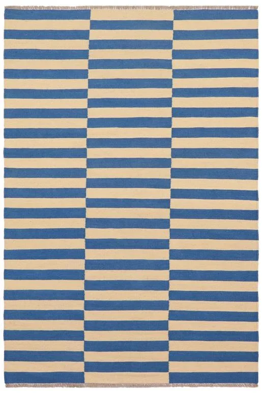 Modern Turkish Kilim Barbara Hand-Woven Wool Rug – 4’1” x 6’1”