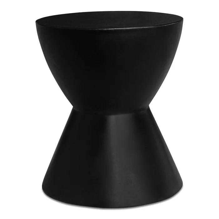 Moes Home Outdoor Stools Hourglass Black Contemporary Furniture