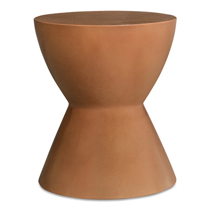 Moes Home Outdoor Stools Hourglass Orange Contemporary Furniture