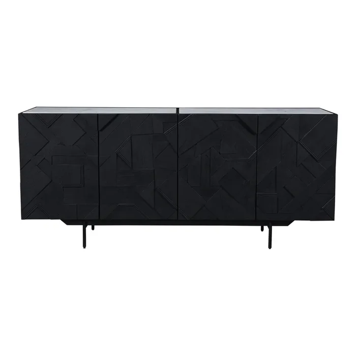 Moes Home Sideboards Kattan Black Contemporary Furniture