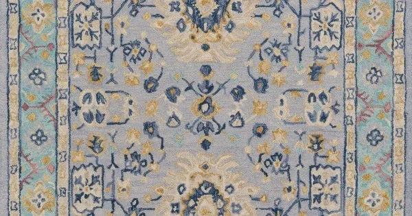Momeni Tangier Tan30 Blue Area Rug 3 ft. 6 in. X 5 ft. 6 in. Rectangle