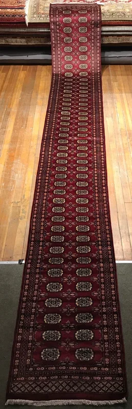 Mori Bokhara, 100% Hand-knotted Wool Pile, 19.6×2.7
