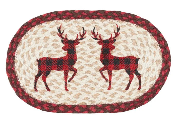 MSP-864 Red Plaid Deer Swatch 10″x15″