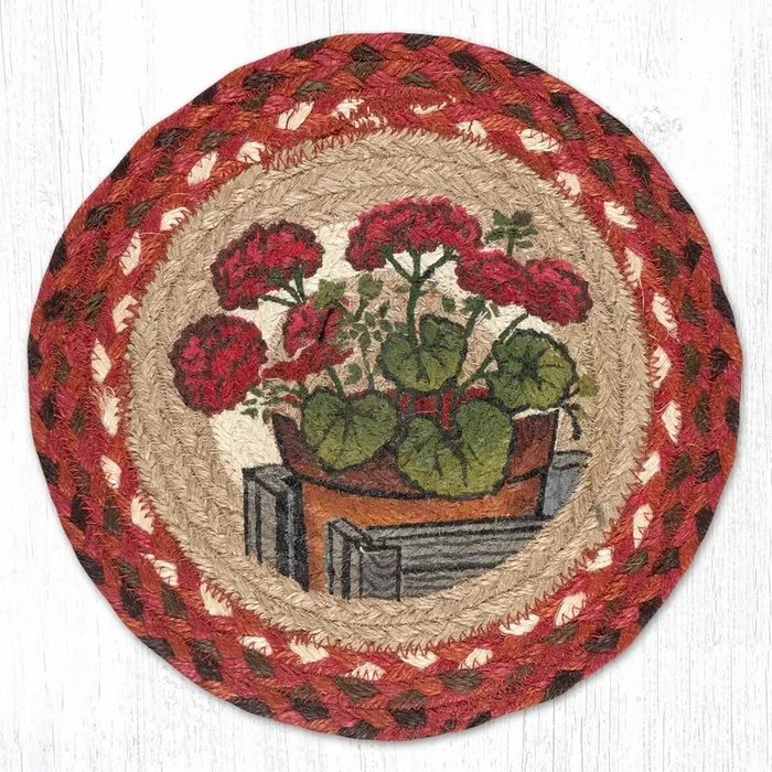 MSPR-309 Garden Geranium 10″ Trivet