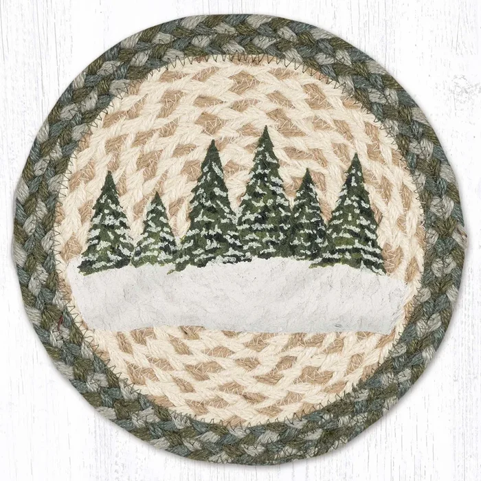 MSPR-419 Holiday Village Trees 10″ Trivet