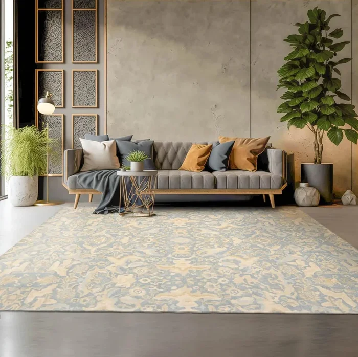 Multi Size Aqua Handmade 100% Wool Oriental Area Persian Rug