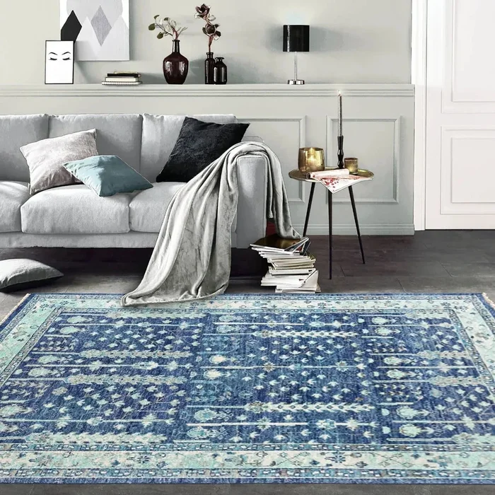 Multi Size Blue, Aqua Hand Knotted Arts & Crafts 100% Wool Turkish Oushak Traditional Oriental Area Rug