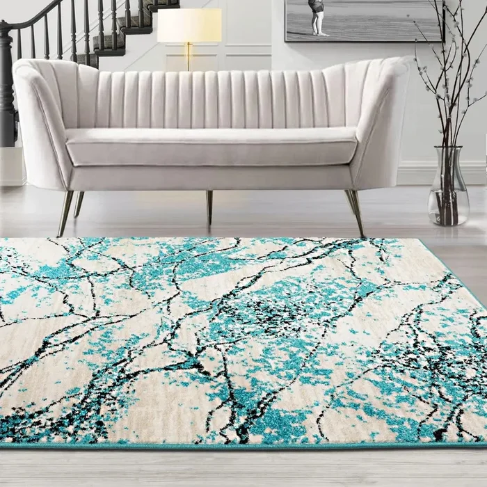 Multi Size Multi Color Lightning Polypropylene Modern & Contemporary Oriental Area Rug