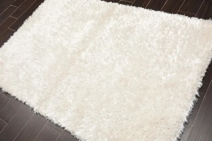 Multi Size White Color Hand Made Polyester Shag Modern & Contemporary Oriental Area Rug