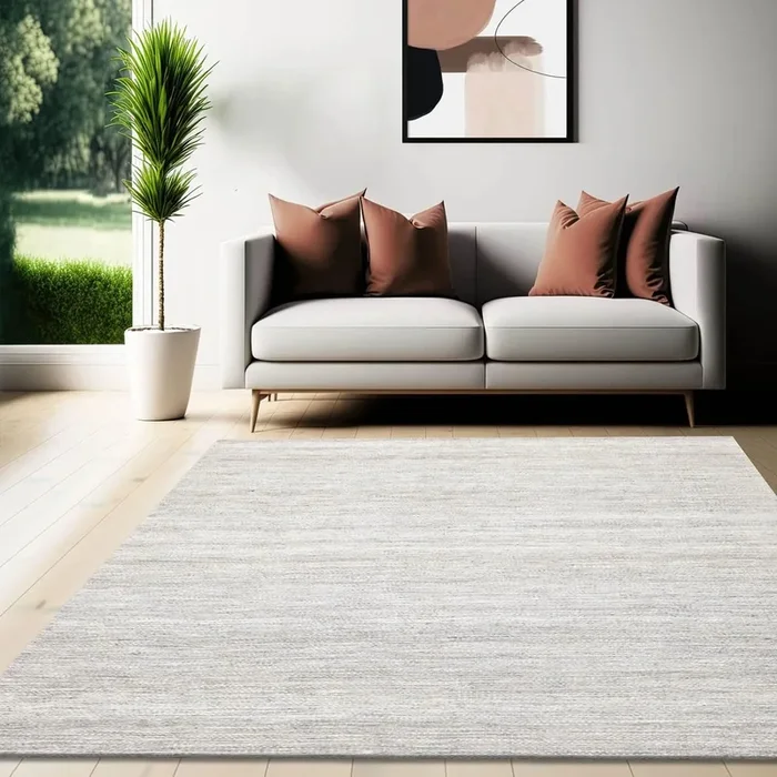 Multi Sizes Hand Woven Dhurry 100% Wool Oriental Area Rug Silver, Gray Color