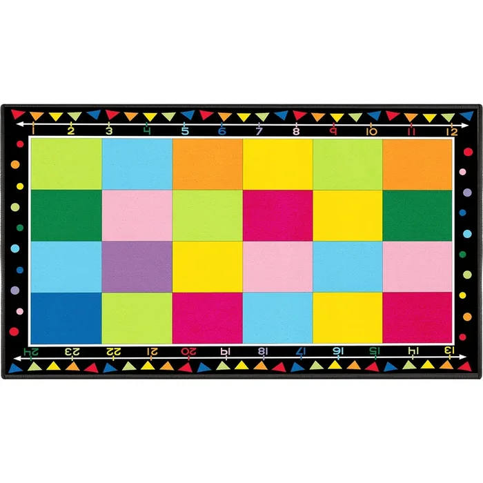 Multicolor Rectangular Classroom Rug By Booooom Jackson