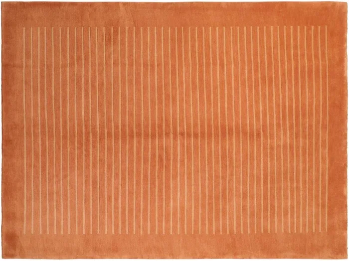 Nepalese Art Deco Cohen Rust/Tan Wool Rug – 6’0” x 9’0”