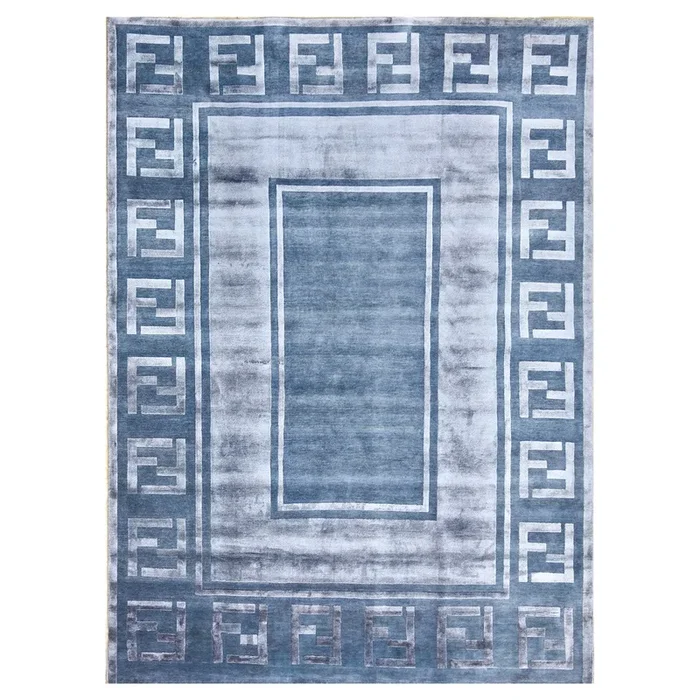 Noor Collection Hand-knotted Area Rug #NC5316GYBLMM