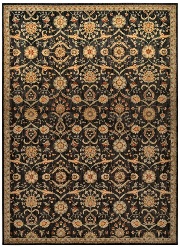 Nourison Home Ancient Times BAB01 Black Traditional Power-loomed Rug