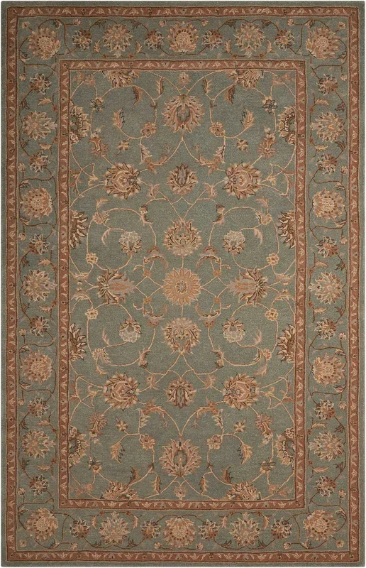 Nourison Home Heritage Hall HE15 Aqua Traditional Tufted Rug