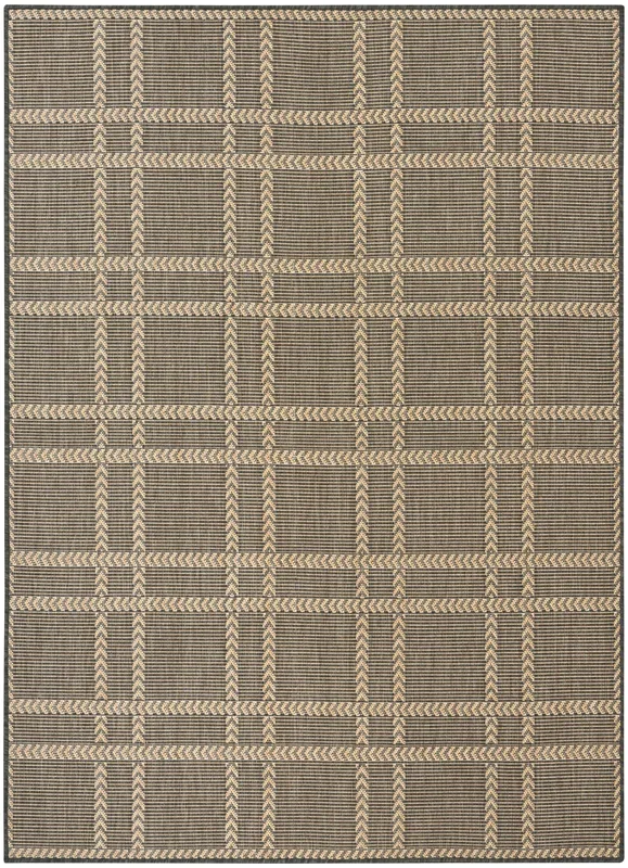 Nourison Home Horizon Indoor/Outdoor HOZ04 Charcoal Contemporary Power-loomed Rug