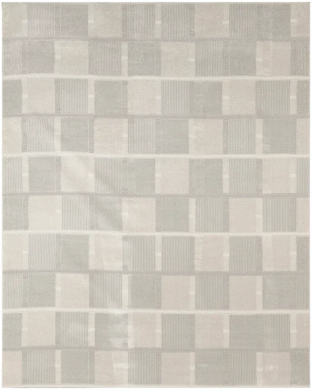 Nourison Home Nordic NRC09 Ivory Grey Contemporary Power-loomed Rug