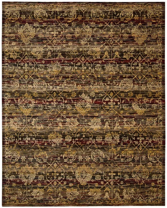 Nourison Home Rhapsody RH007 Ebony Transitional Loomed Rug