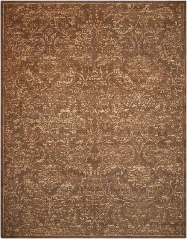 Nourison Home Silken Allure SLK19 Chocolate Traditional Loomed Rug