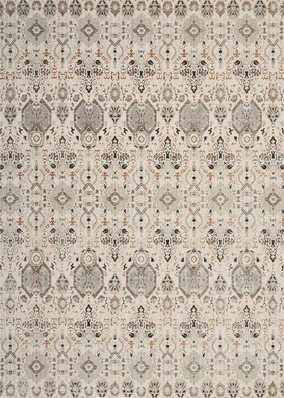 Nourison Home Silver Screen KI341 Grey Slate Transitional Loom-woven Rug