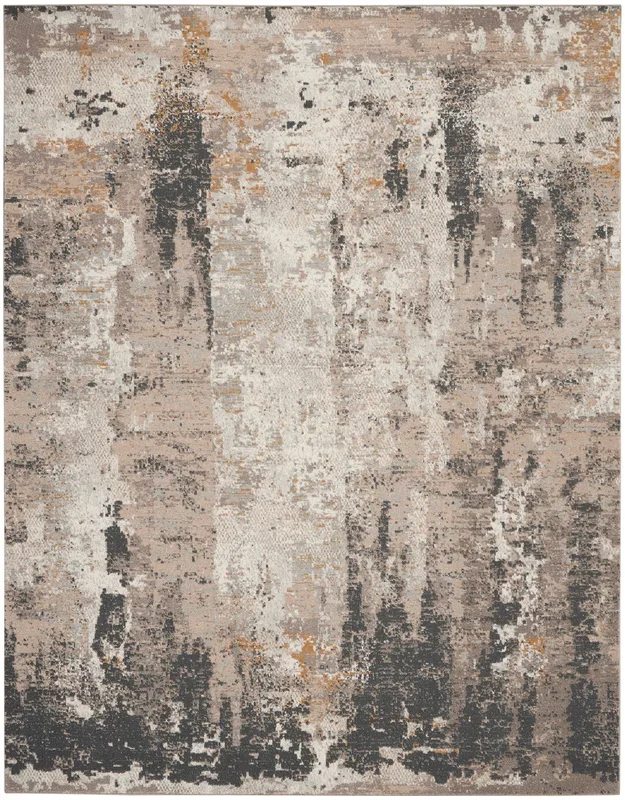 Nourison Home Tangra TNR05 Cream Grey Contemporary Power-loomed Rug