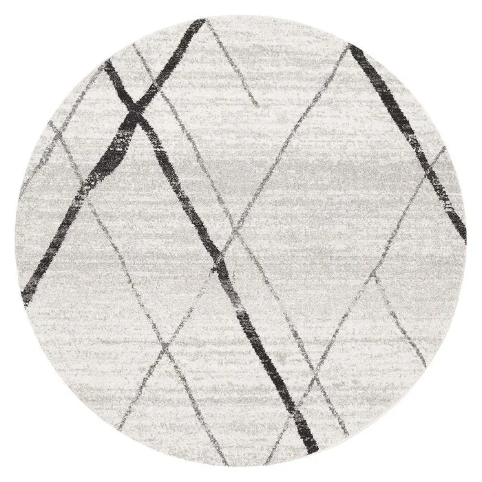 OASIS GREY ROUND FLOOR RUG