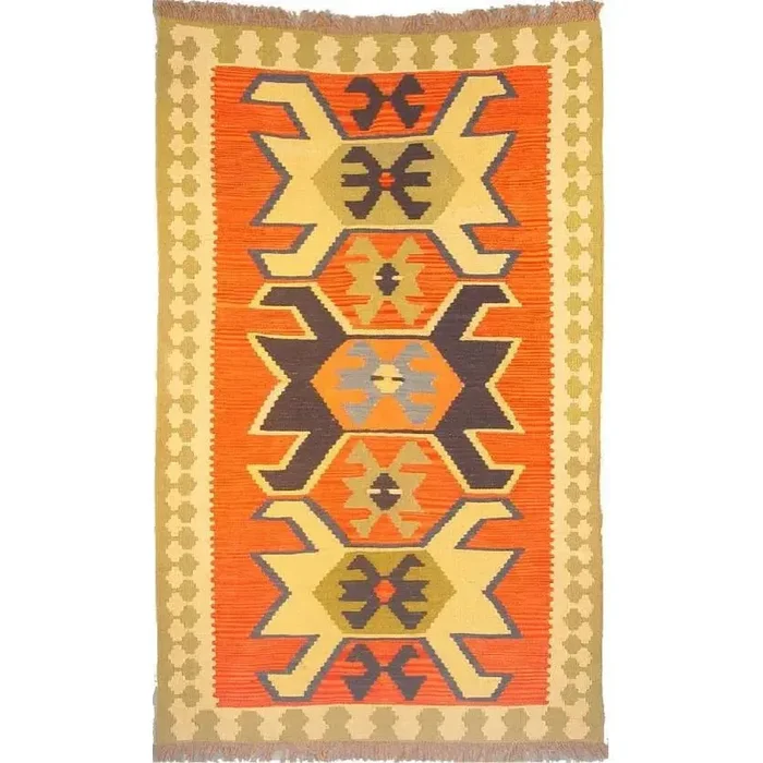 One Of The Kind Ardabil Persian Kilim 6’10” x 4’3″