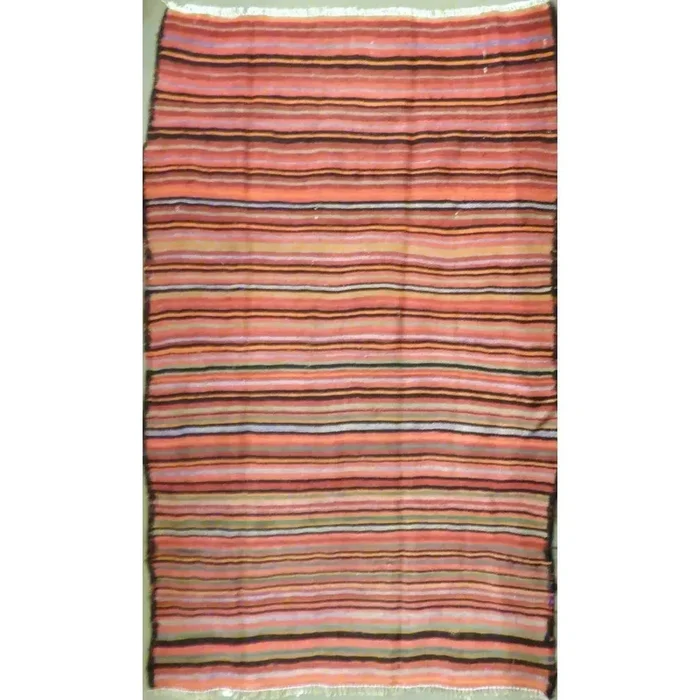 One Of The Kind Authentic Hand-Knotted Sanandaj Vintage Kilim 6’7″ X 4’1″