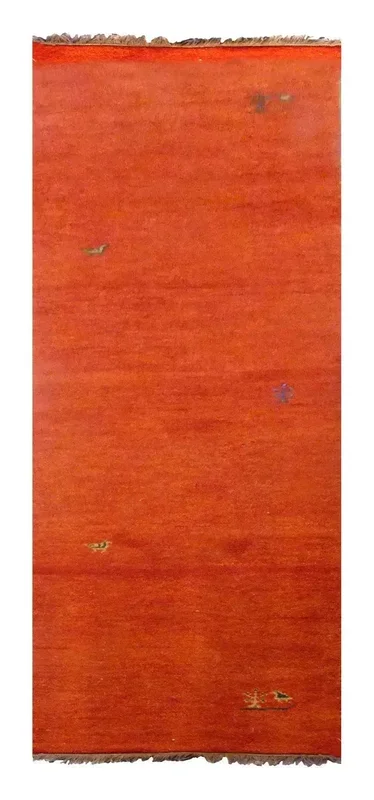 One Of The Kind Indian Hand-Knotted Gabbeh Rug 8’9″ X 2’5″