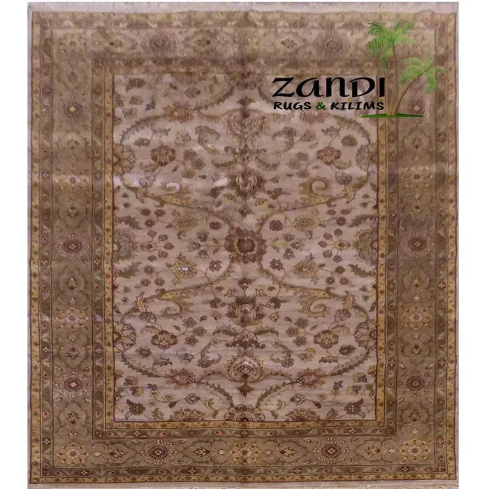 One Of The Kind Indian Hand-Knotted Rug 6′ X 9’11”