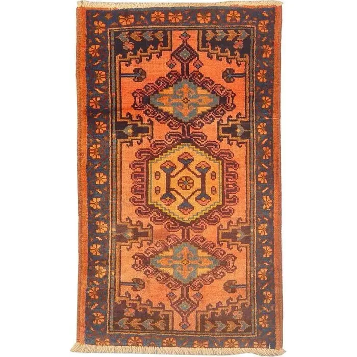 One Of The Kind Persian Hamedan Rug 2’8″ x 2’0″