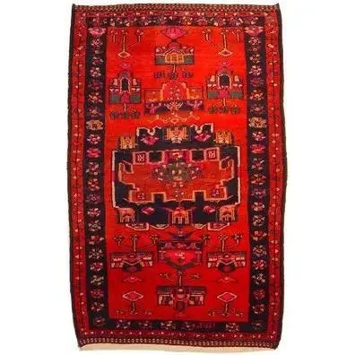 One Of The Kind Persian Hamedan Rug 6’2″ x 3’11”