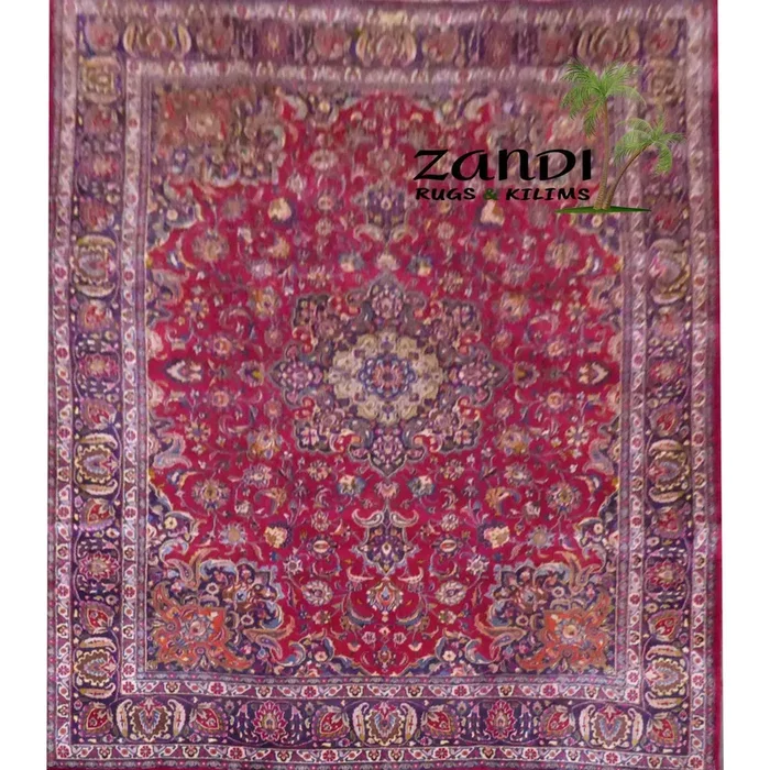 One Of The Kind Persian Mashad Rug 12’9″ x 10′