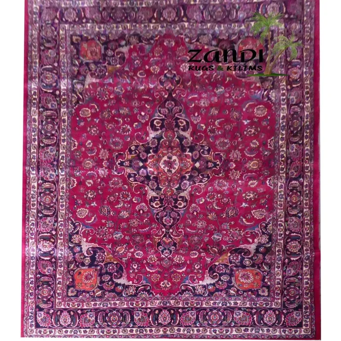 One Of The Kind Persian Mashad Rug 9’9″ x 13’4″