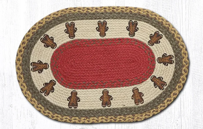 OP-111 Gingerbread Men Oval Rug