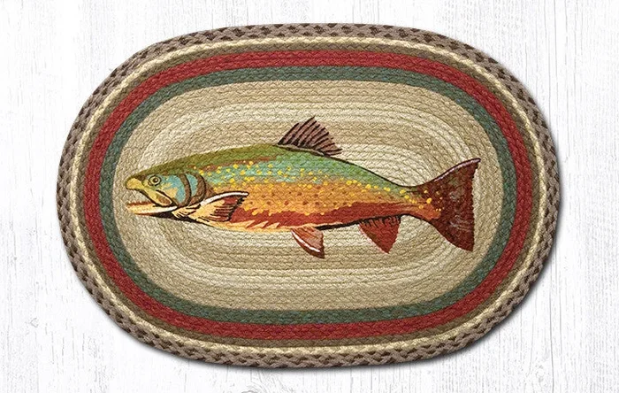 OP-244 20×30 Trout Oval Rug