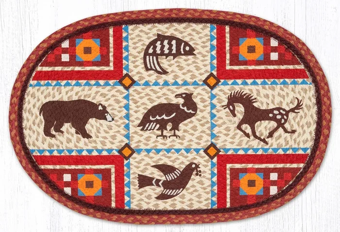 OP-871 Native American Oval Rug