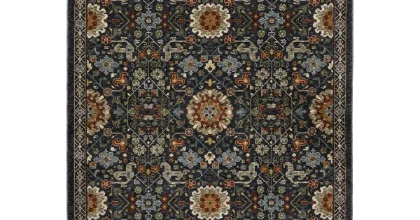 Oriental Weavers Aberdeen 006B1 Blue/ Multi Area Rug 3 ft. 3 in. X 5 ft. Rectangle