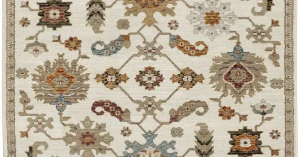 Oriental Weavers Andorra 2419B Ivory/ Multi 6 Ft. 7 In. X 9 Ft. 6 In. Rectangle Rug
