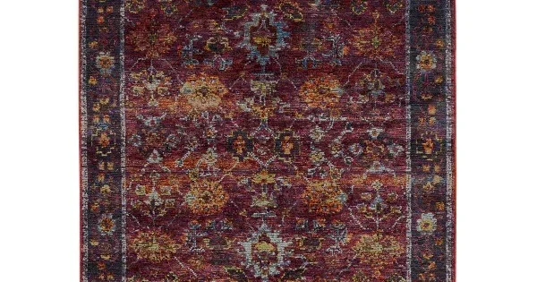 Oriental Weavers Andorra 7153A Red/ Purple Area Rug 1 ft. 10 in. X 3 ft. 2 in. Rectangle