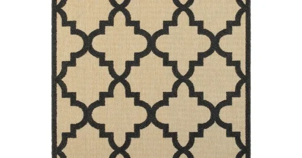 Oriental Weavers Cayman 660N9 Sand/ Charcoal Area Rug 7 ft. 10 in. X 10 ft. 10 in. Rectangle