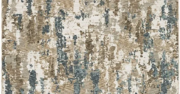 Oriental Weavers Echo Ech11 Beige/ Blue 6 Ft. 7 In. X 9 Ft. 6 In. Rectangle Rug