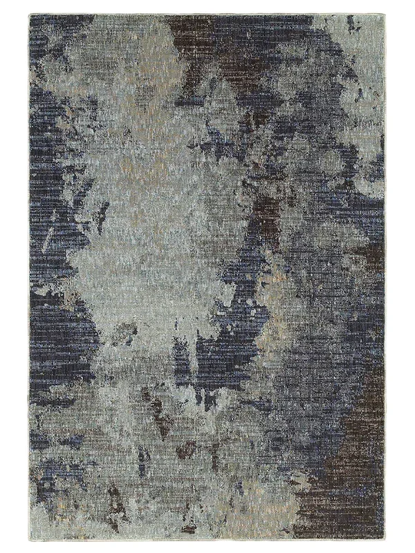 Oriental Weavers EVOLUTION 8049B Navy Blue Contemporary Machinemade Rug