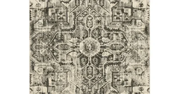 Oriental Weavers Florence 4333W Charcoal/ Ivory Area Rug 6 ft. 7 in. X 9 ft. 6 in. Rectangle