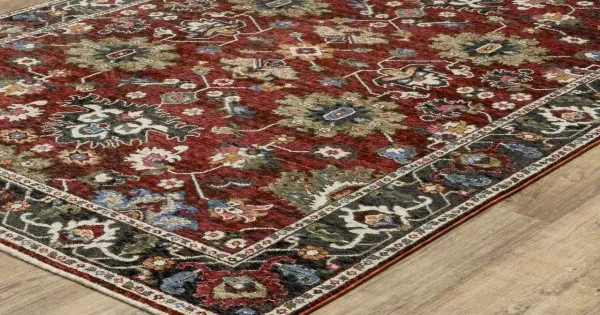 Oriental Weavers Hastings Ha03V Red/ Multi 2 Ft. 3 In. X 7 Ft. 6 In. Runner Rug