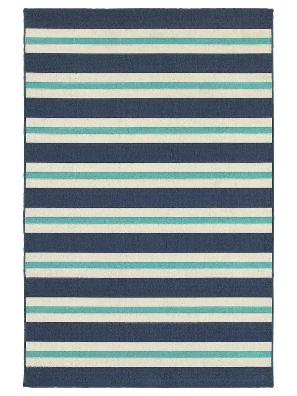 Oriental Weavers MERIDIAN 5701B Blue Ivory Outdoor Machinemade Rug