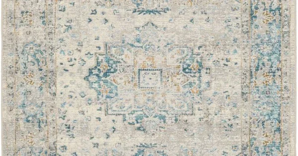 Oriental Weavers Naples 1221X Ivory/ Blue 2 Ft. X 3 Ft. 3 In. Rectangle Rug