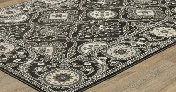 Oriental Weavers Raylan Ray05 Black/ Grey 7 Ft.10 In. X 10 Ft.10 In. Rectangle Rug
