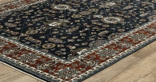 Oriental Weavers Vivian Vi05A Navy/ Red 5 Ft. 3 In. X 7 Ft. 6 In. Rectangle Rug